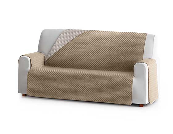 Salva sofá reversible universal 3 plazas en color ,marrón