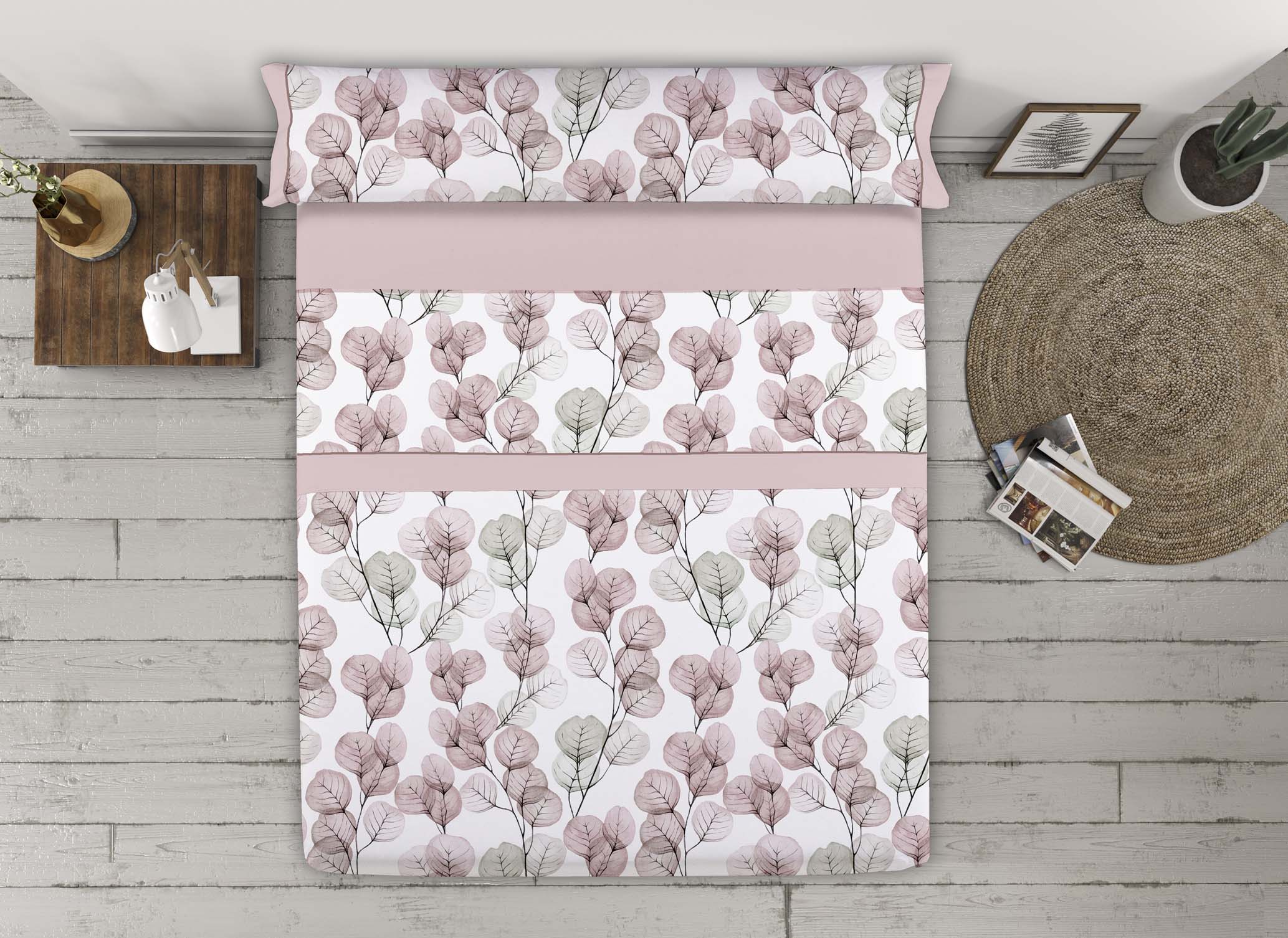 Juego de sábanas Eucalipto color rosa Juego de sábanas Eucalipto color rosa