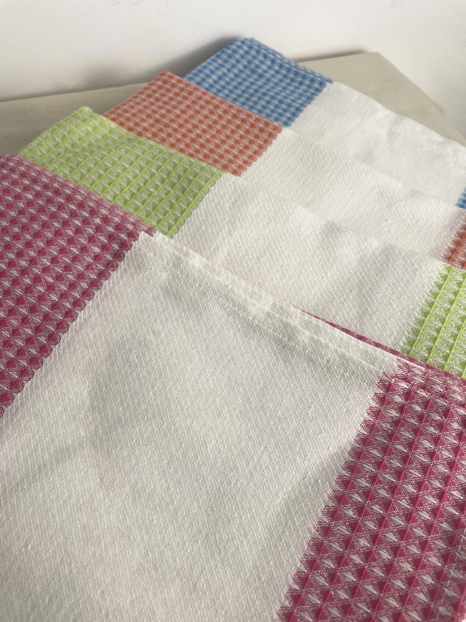 Paños de cocina para bordar punto de cruz 4 colores distintos