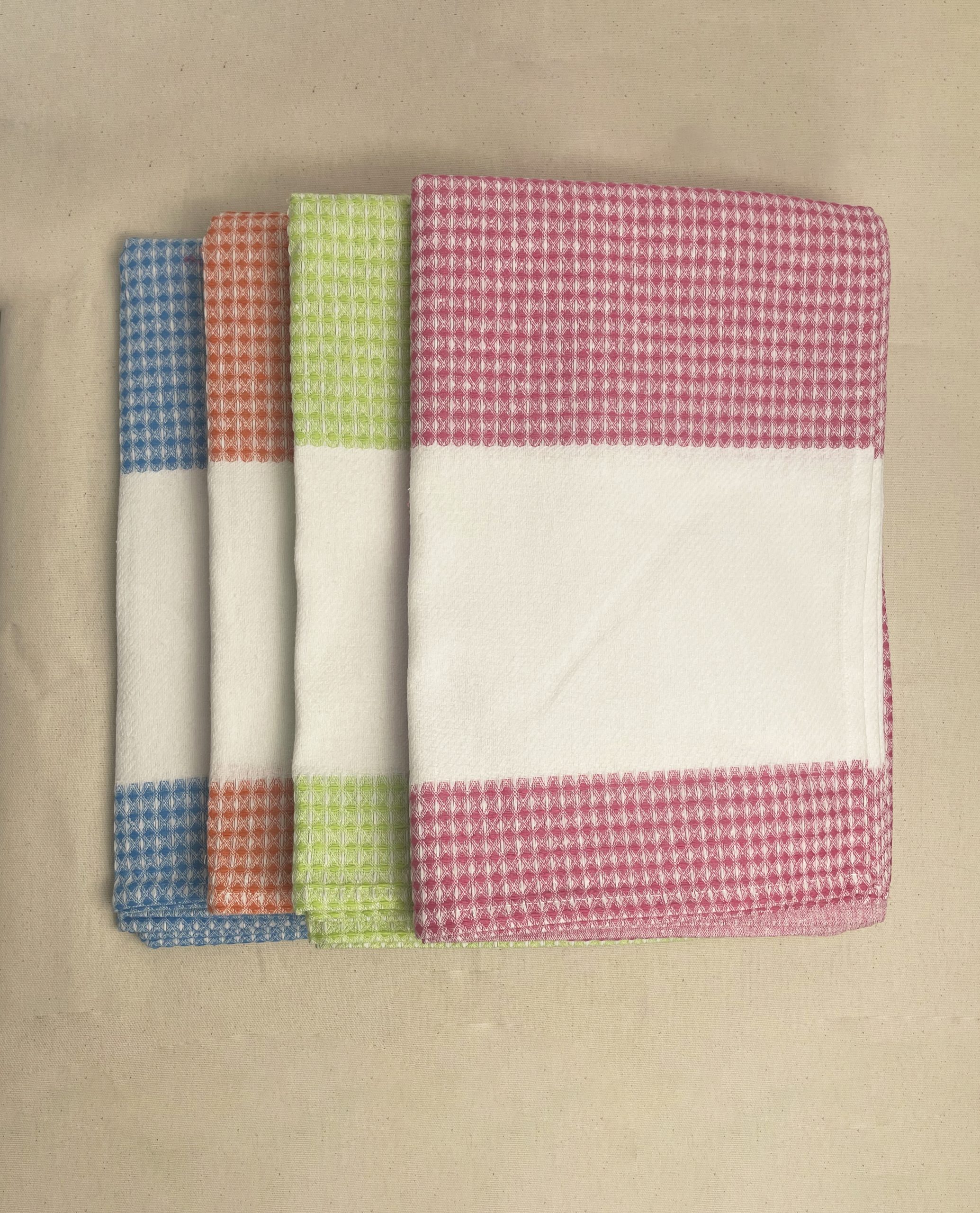 Paños de cocina para bordar punto de cruz 4 colores distintos