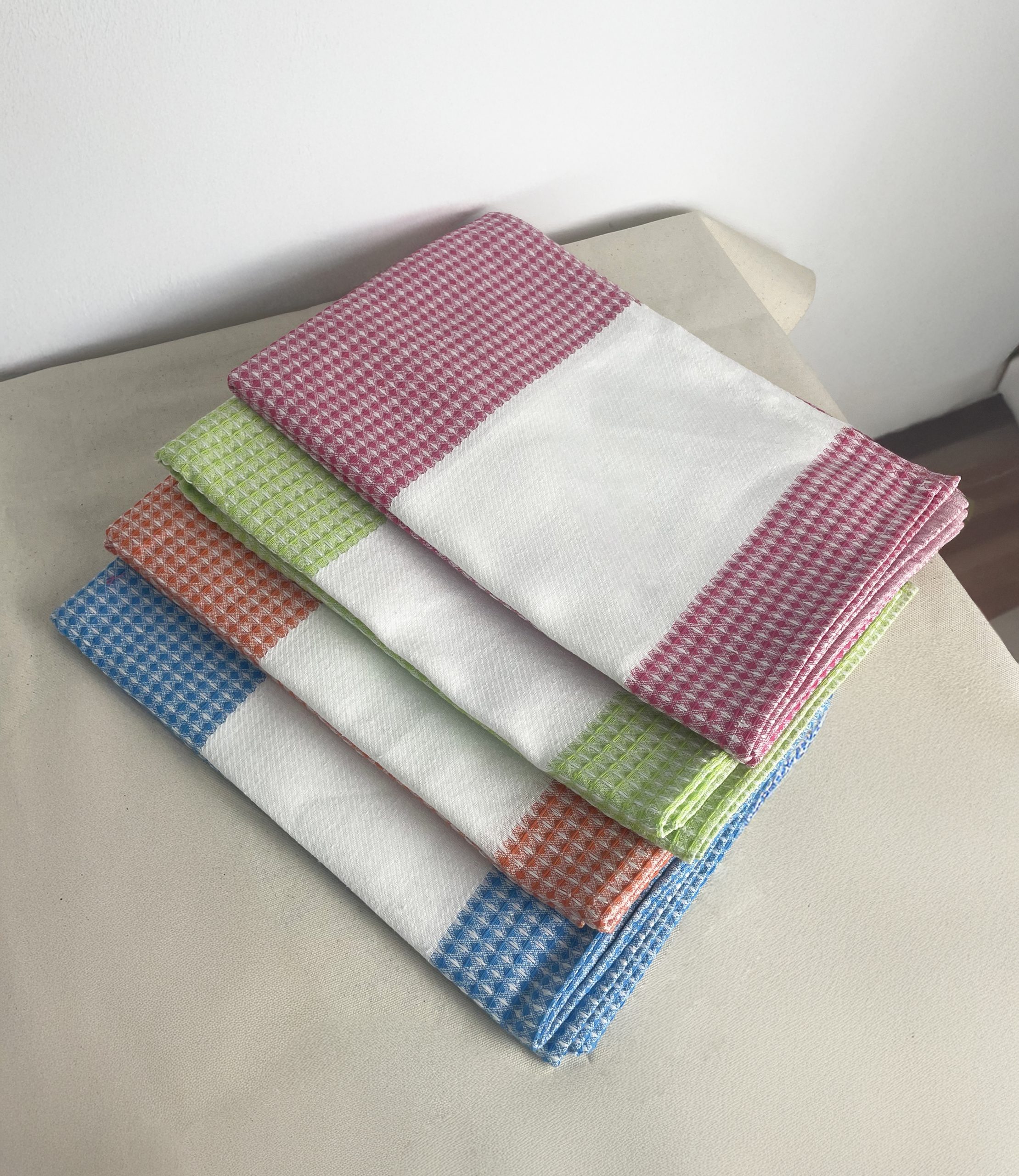 Paños de cocina para bordar punto de cruz 4 colores distintos